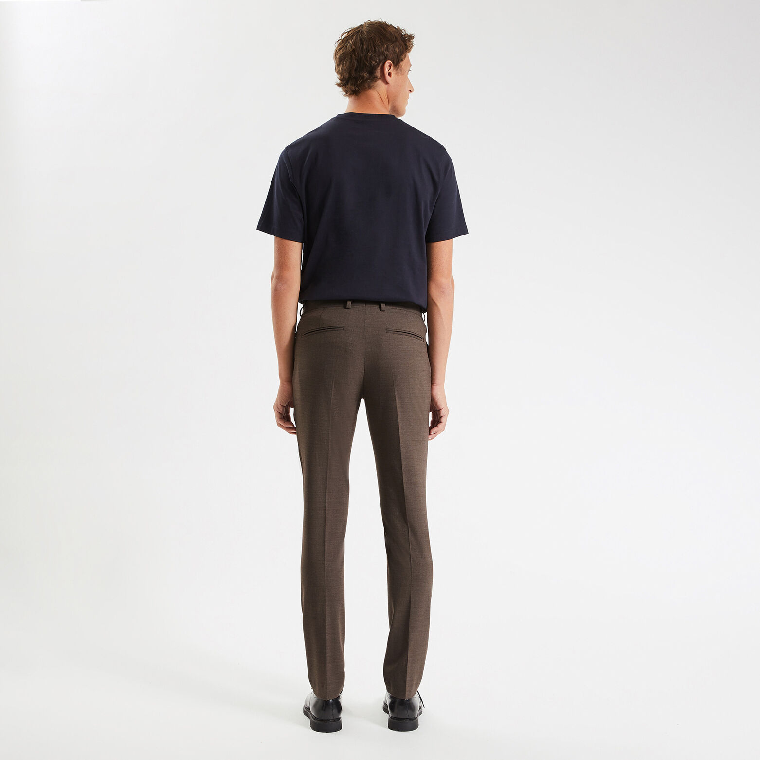 Pantalon de costume slim Marron