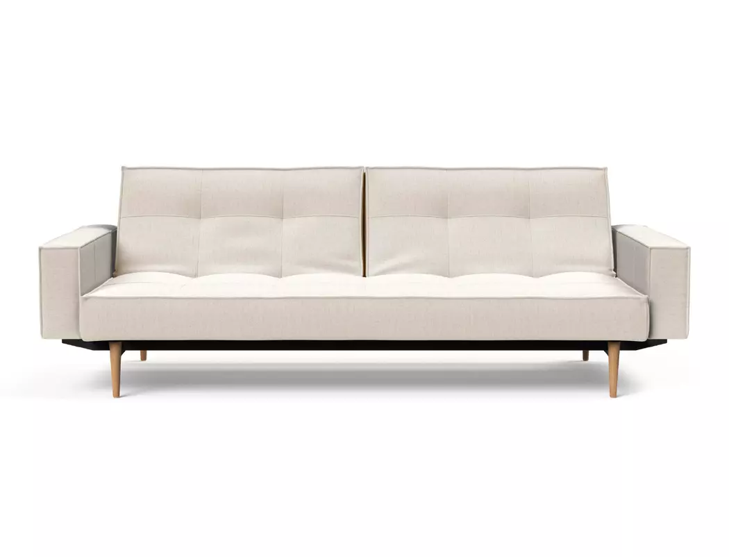 Schlafsofa mit Armlehnen Splitback Styletto hell
