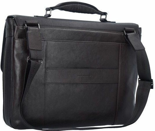 Piquadro - CA3111B3 - Laptoptas - Zwart - Leer