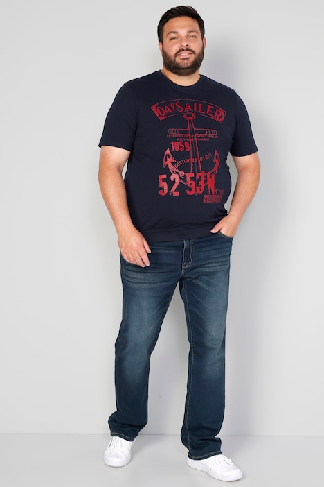 Men+ T-Shirt, Halbarm, Bauchfit, bis 80/82