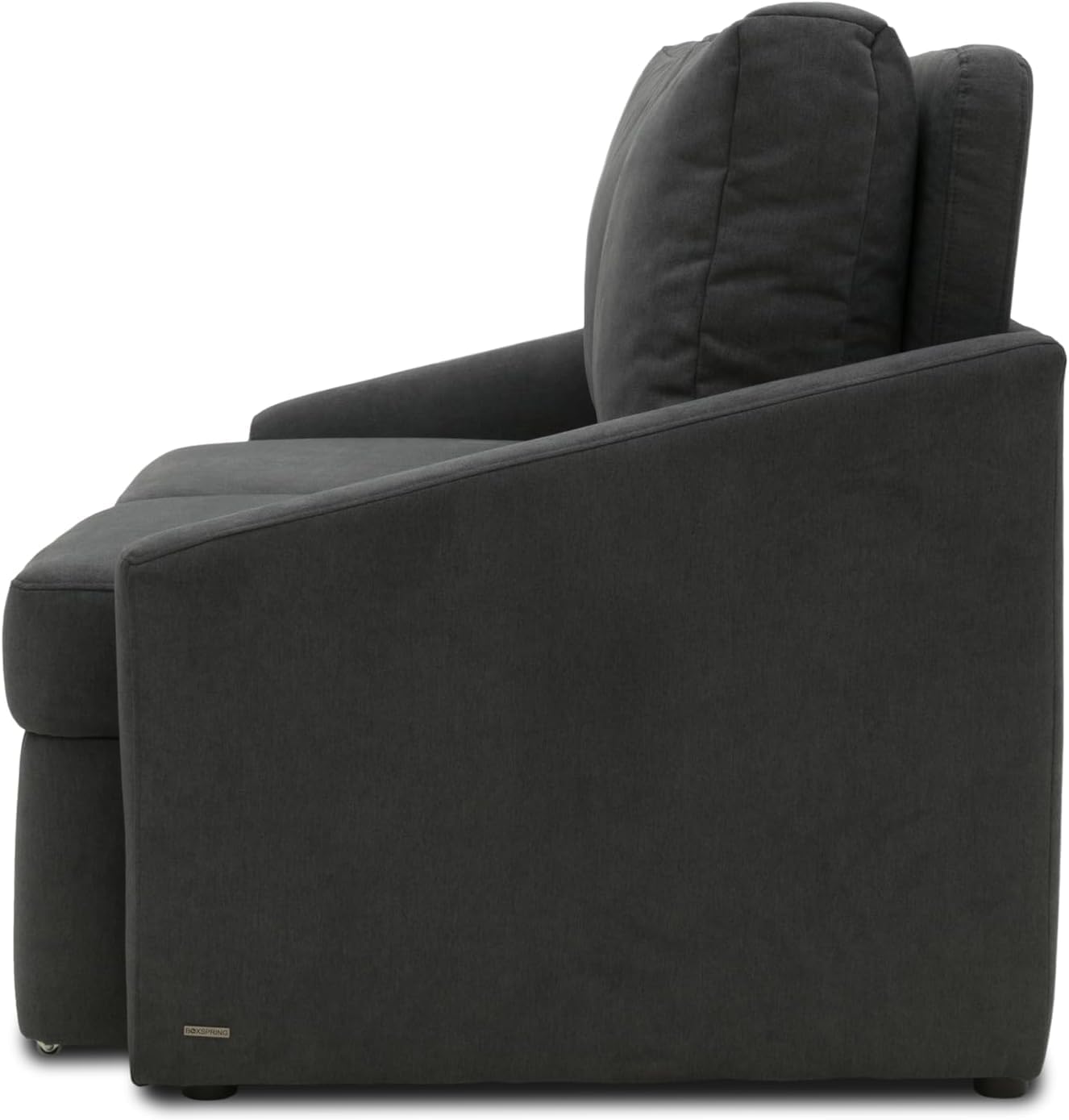 DOMO. collection Relax Boxspringsofa / 2er Sofa mit Boxspring und Schlaffunktion/Dauerschläfer Couch fürs Gästezimmer/Maße: 168/96/86 cm (B/T/H) / Farbe: dunkelgrau (grau)