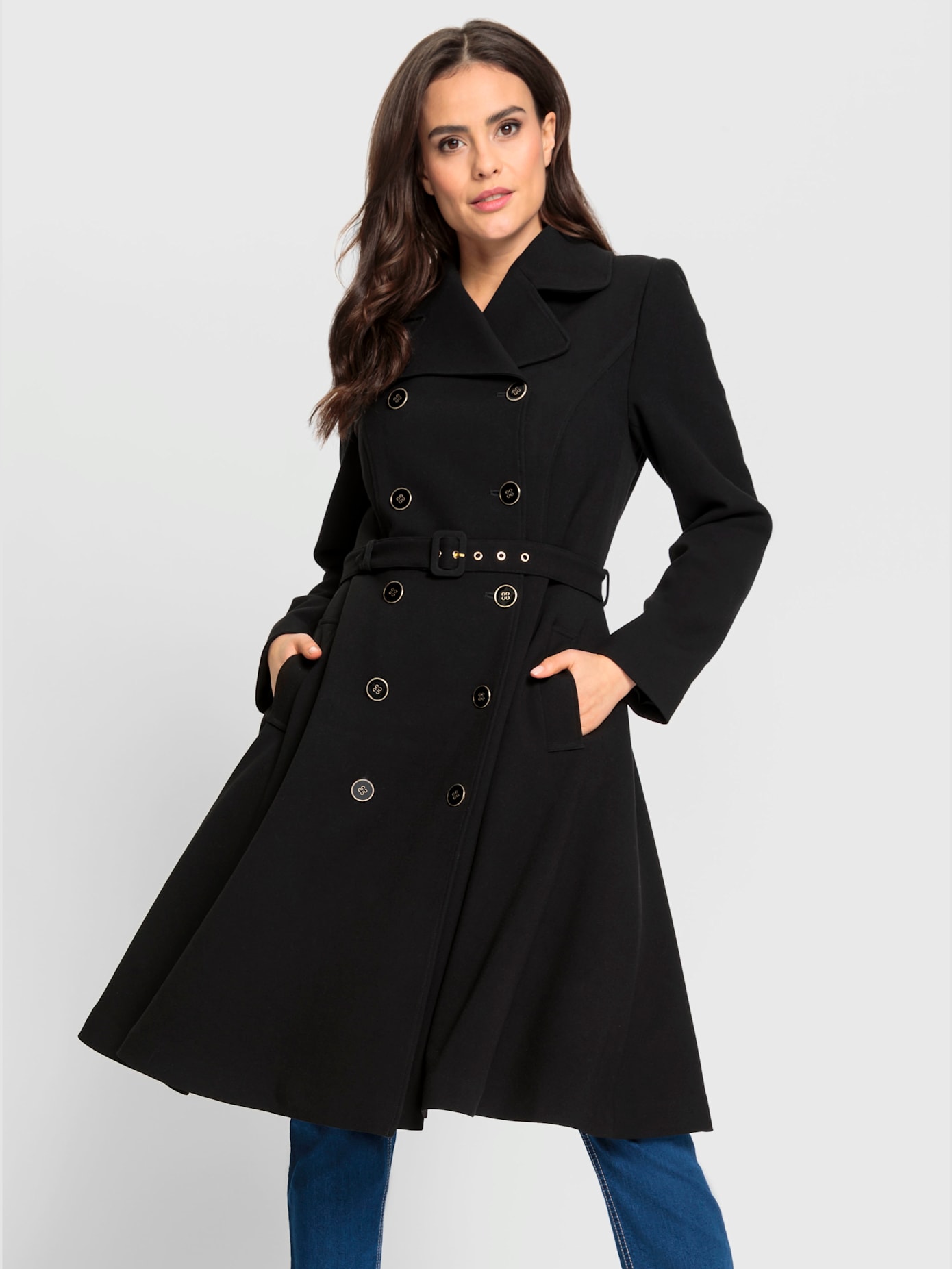 Manteau col à revers élégant