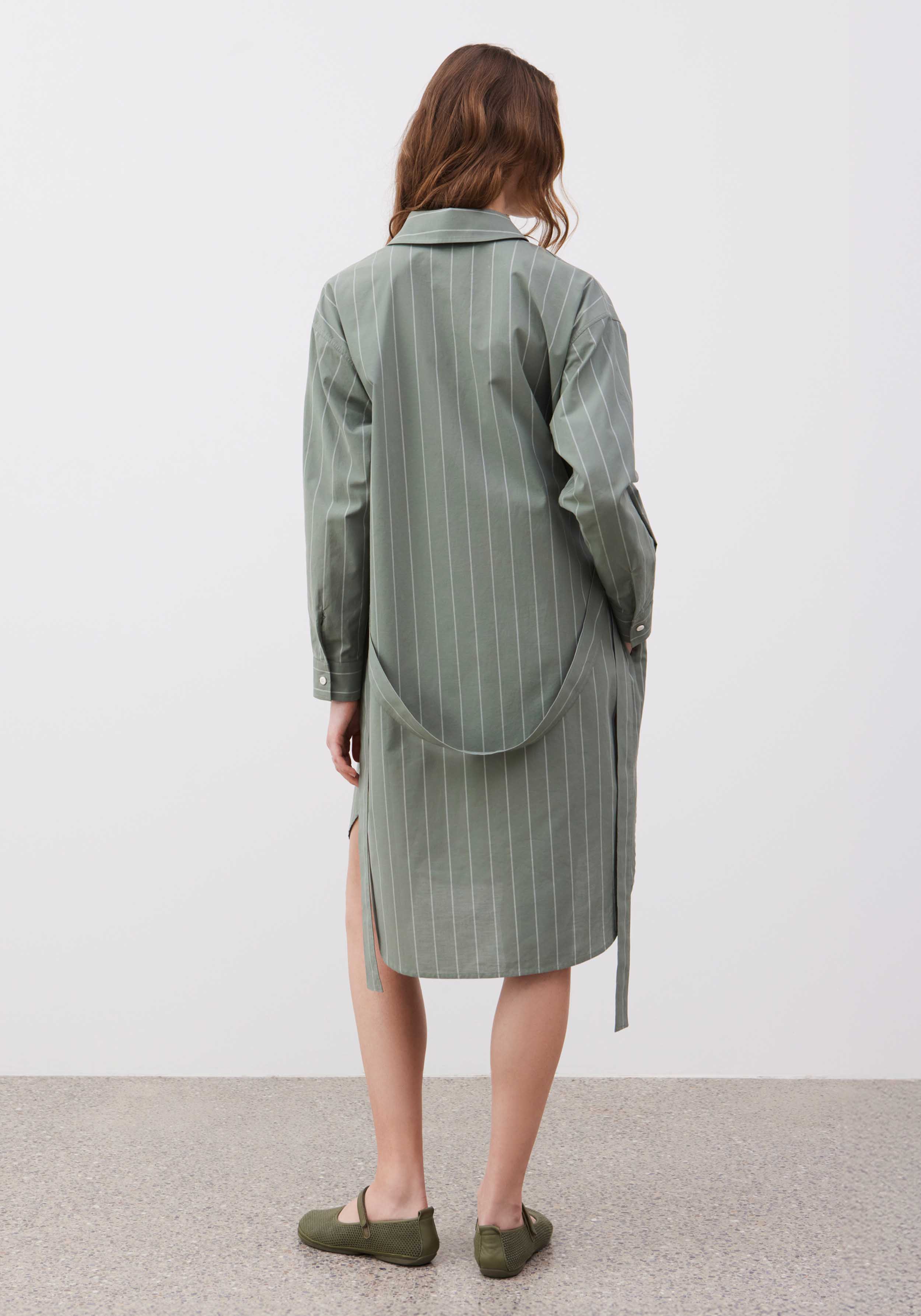 Lavie Hemdkleid Ono Striped Fichtengrün/Undyed