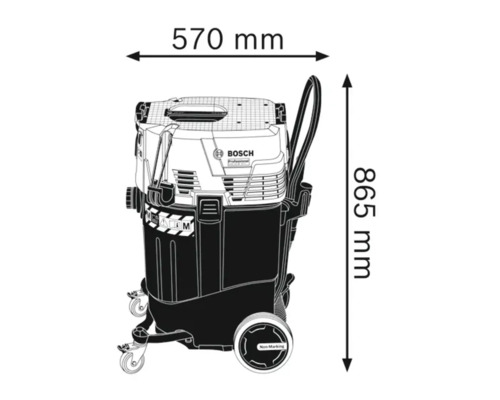 Bosch Professional GAS 55 M AFC nat-/droogzuiger, inclusief accessoires