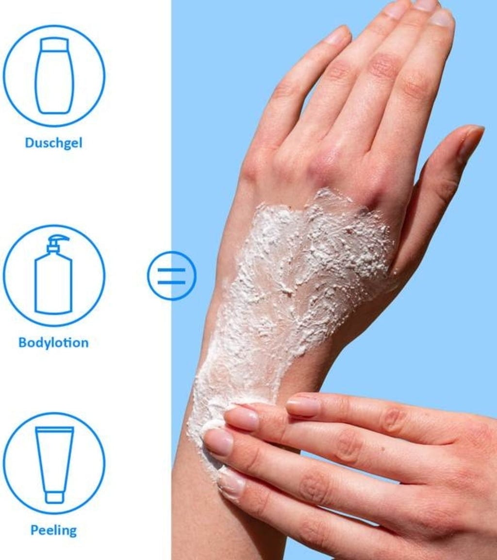puremetics  3in1 Dusch-Fluff mit Salzpeeling, Limette (250 g)