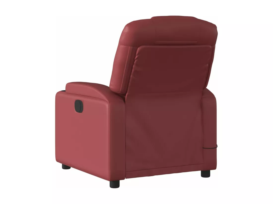 Fauteuil massant inclinable Rouge bordeaux Similicuir