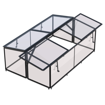 Royal Well broeikas groot Parsley Planter Large zwart 80 x 120 x 46 cm
