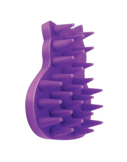 Kong Rubber Borstel Zoomgroom - Kattenvachtborstel - Paars per stuk