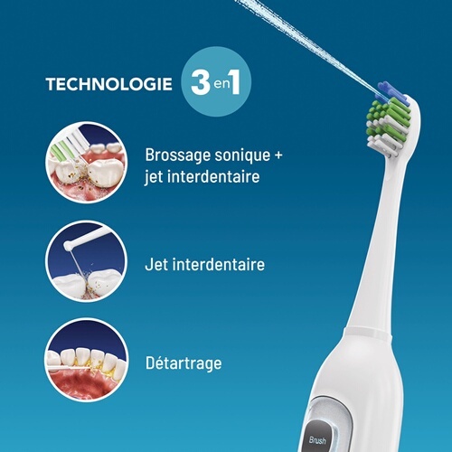 Brosse à dents électrique Haepi Julia - Brosse à dents sonique 3-en-1