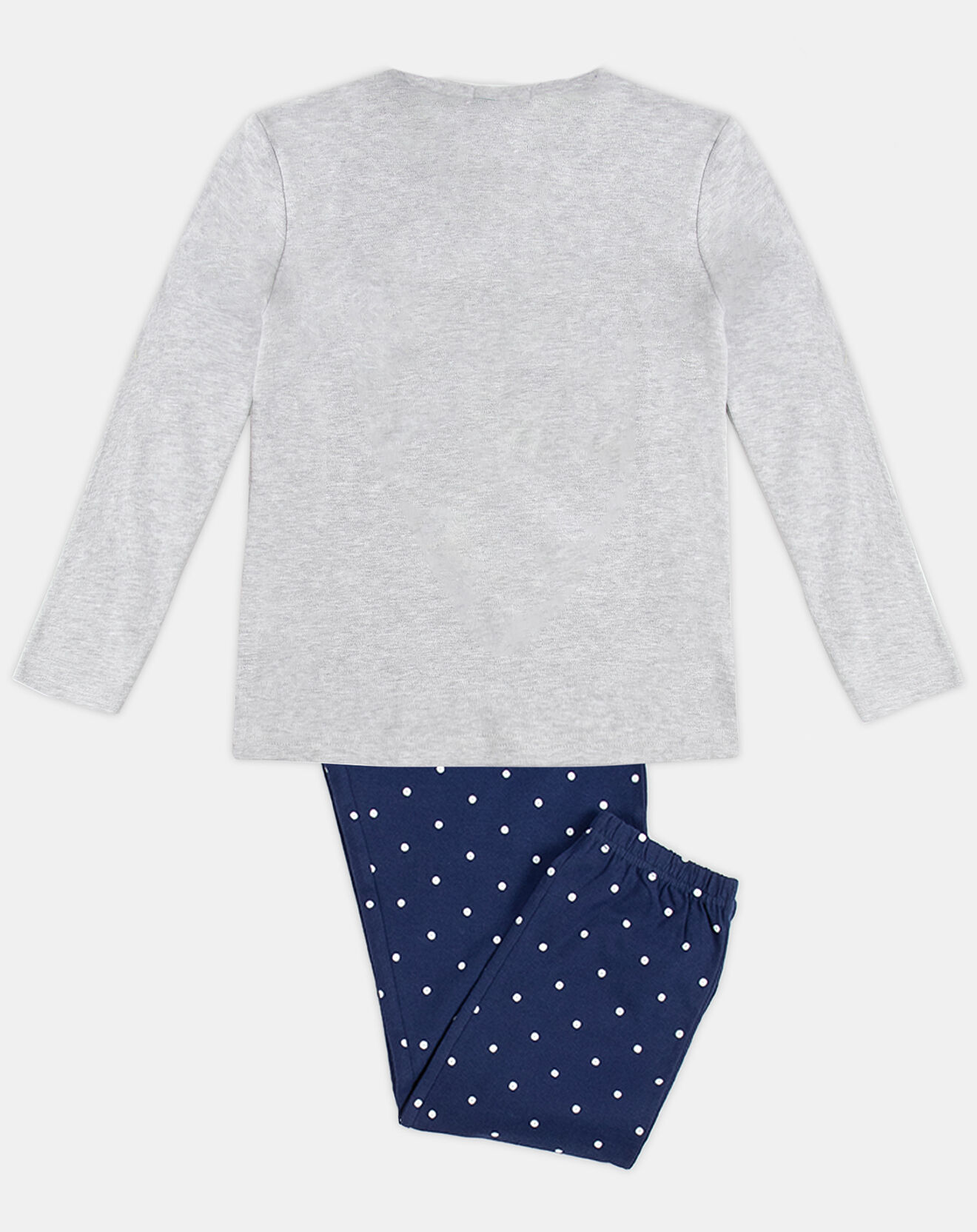 Admas Pyjama T-Shirt Manches Longues & Pantalon jasper gris