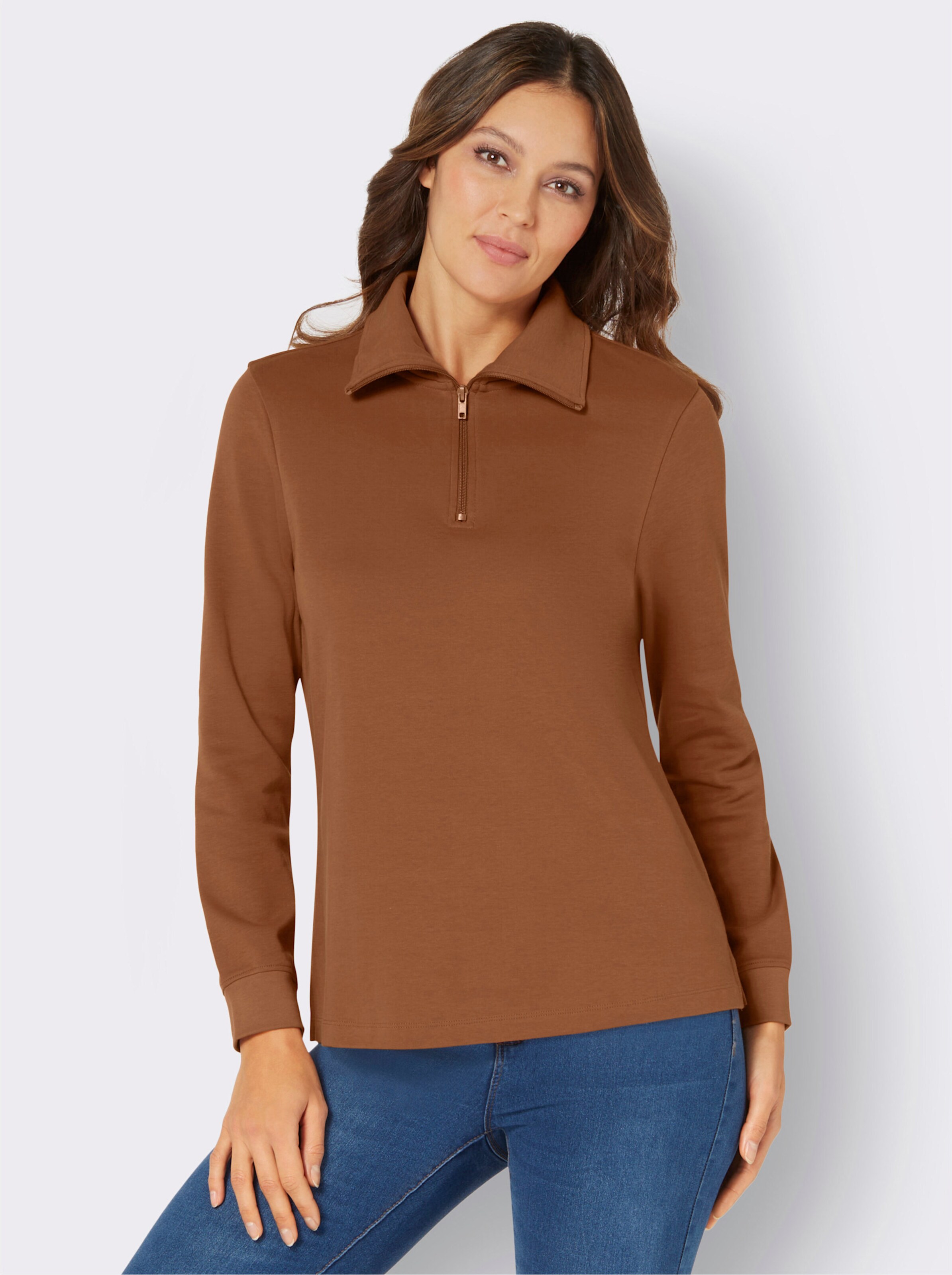 Sweatshirt mit Reißverschluss