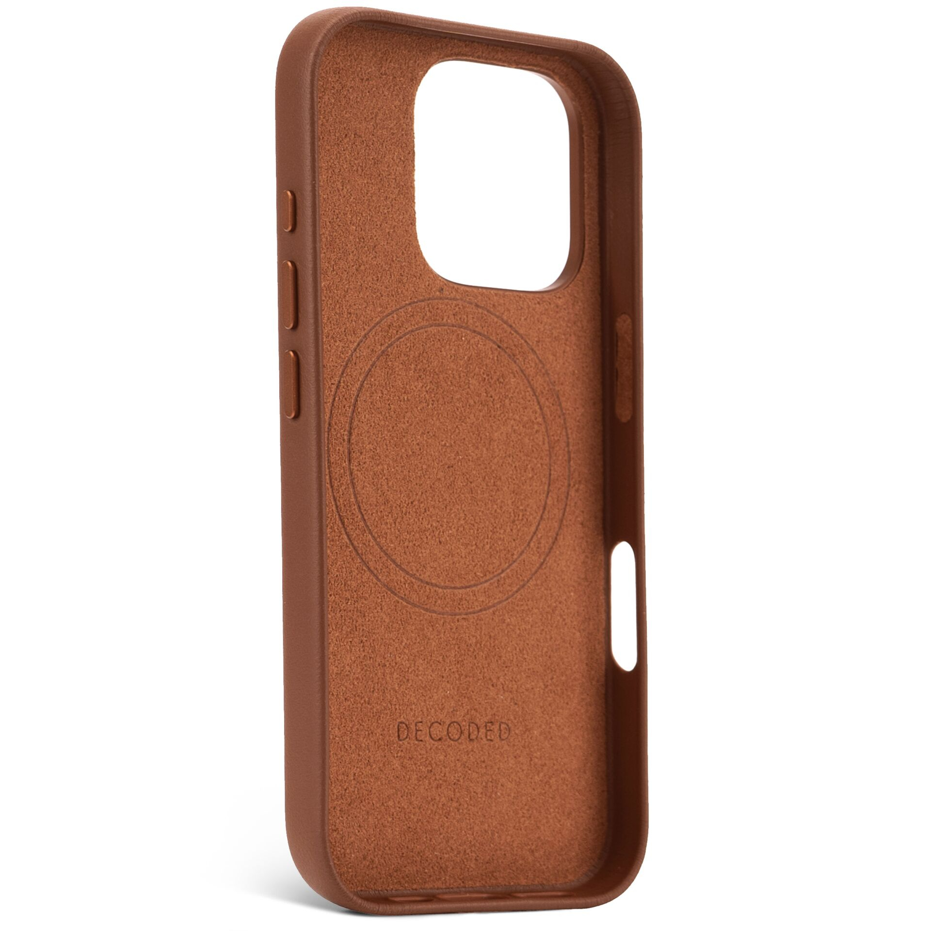 iPhone 16 Pro MagSafe Echtleder Hülle (D25IPO16PBC1TN) - Tan (Braun)