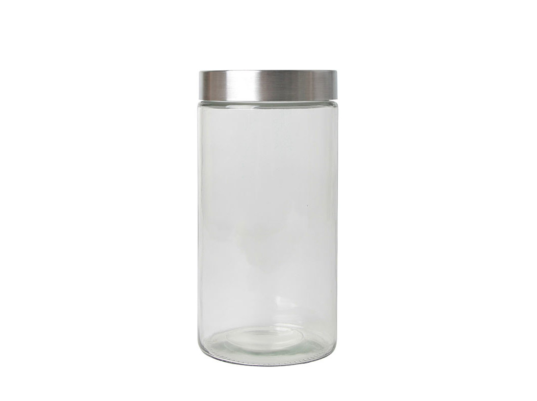FRASCO EM VIDRO ACTUEL HERMÉTICO COM TAMPA EM INOX 1.7L