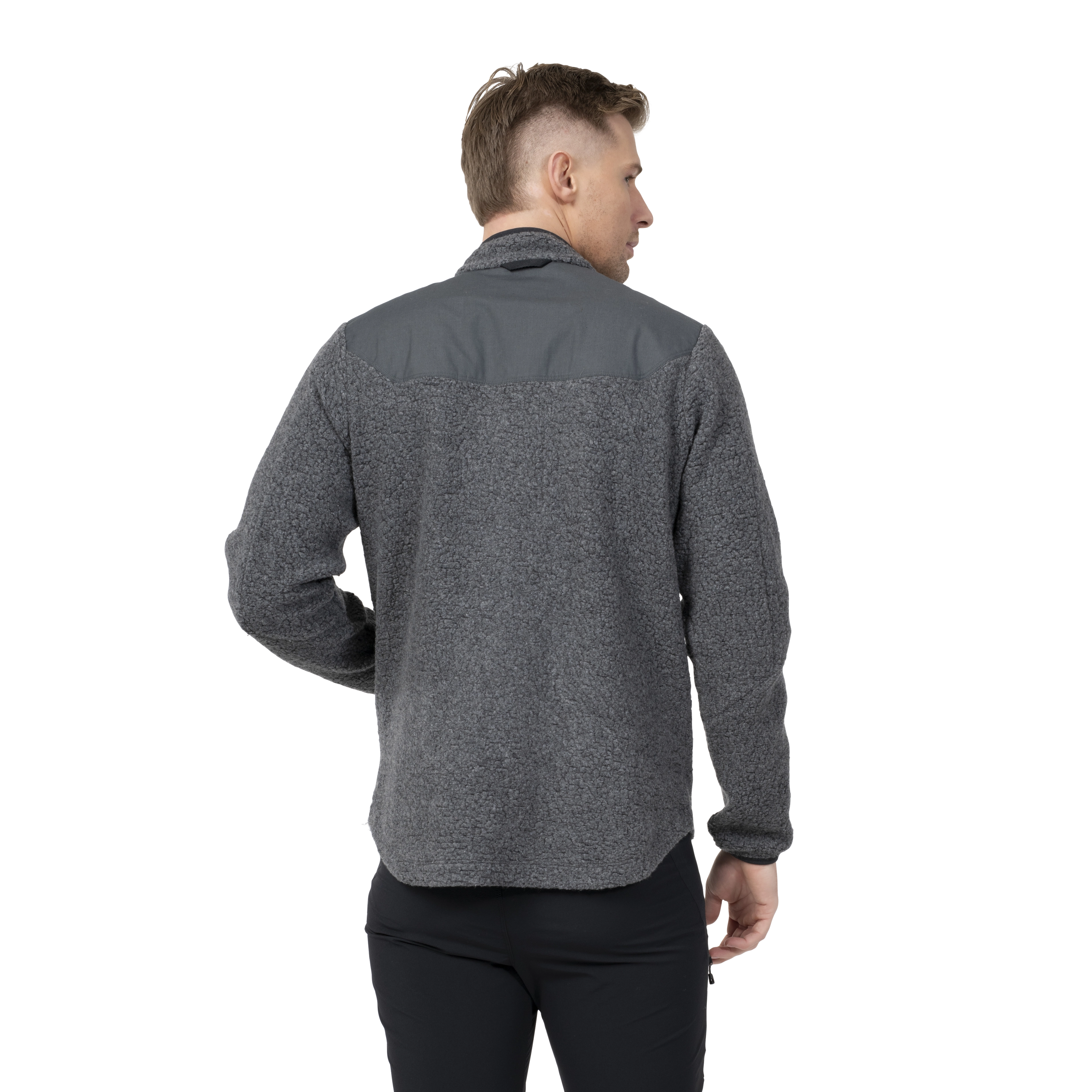 Nordmarka ReWool Pile Midlayer Jacket Men Solid Dark Grey / Dark Shadow Grey