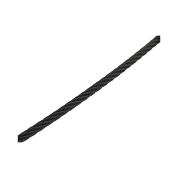 Staaldraad 2mm 10m RVS Zwart