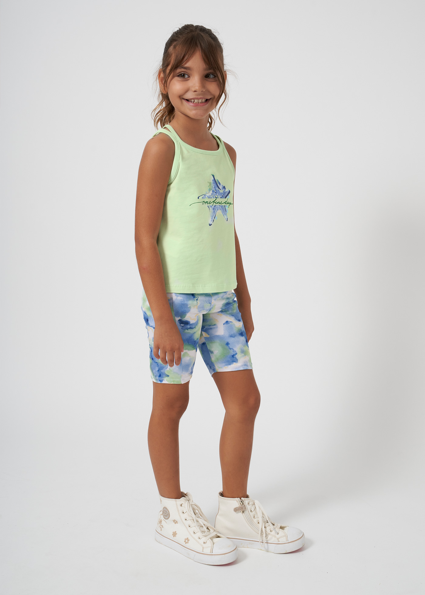 Calças legging de ciclismo para meninas