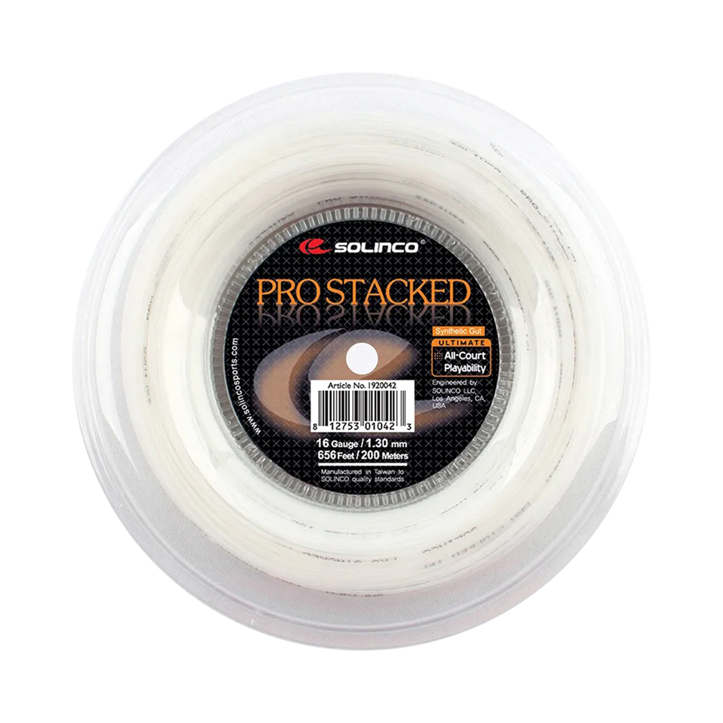 Solinco Pro-Stacked Bobine Cordage 200m - Blanc