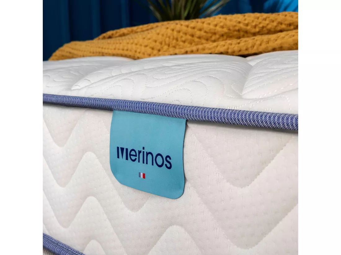 Matelas ressorts ensachés + mousse mémoire Merinos SWEETY 90x190