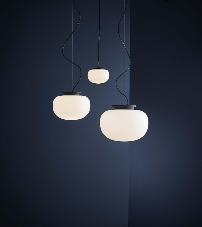 Frandsen Supernate hanglamp Ø13 opal white/black