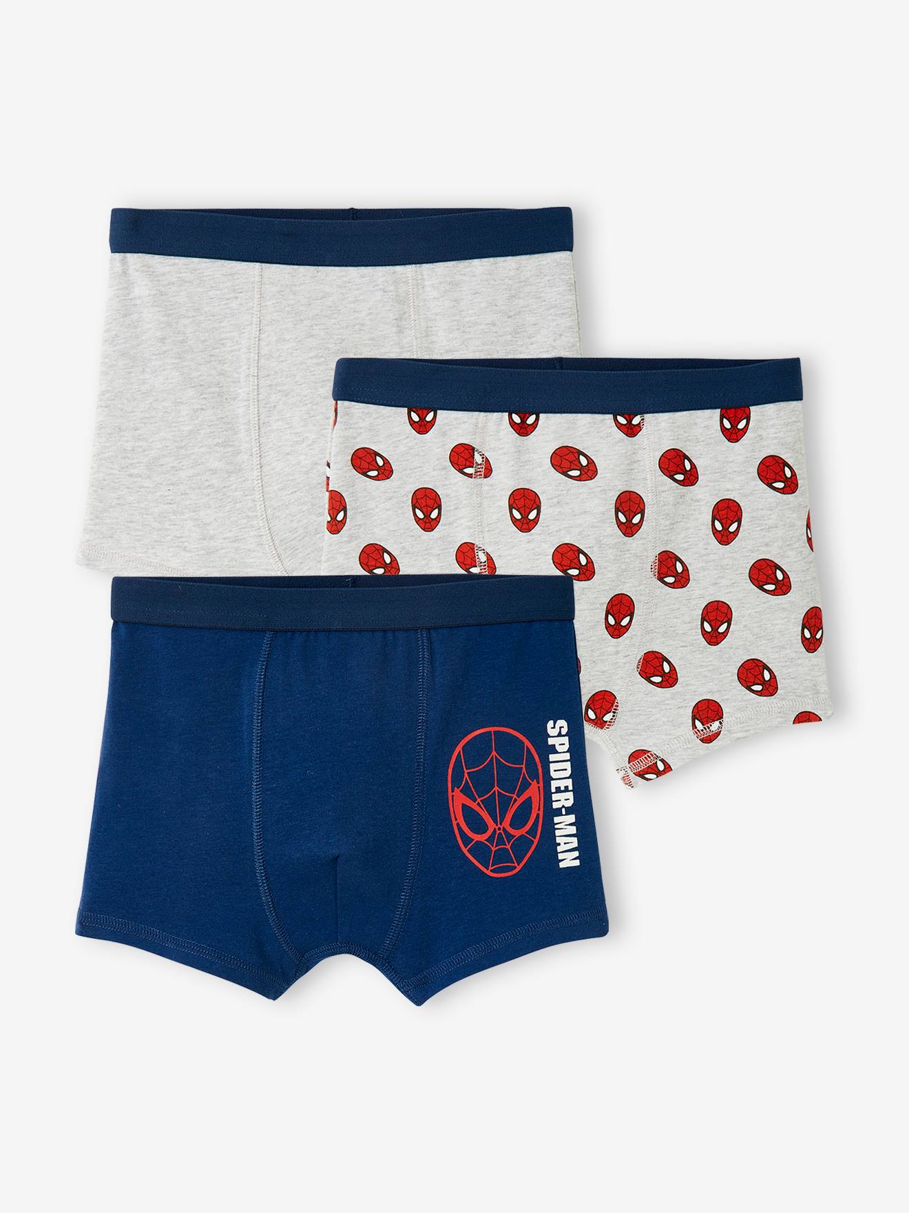 Pacote com 3 cuecas boxer lisas azul-escuras do Homem-Aranha da Marvel®