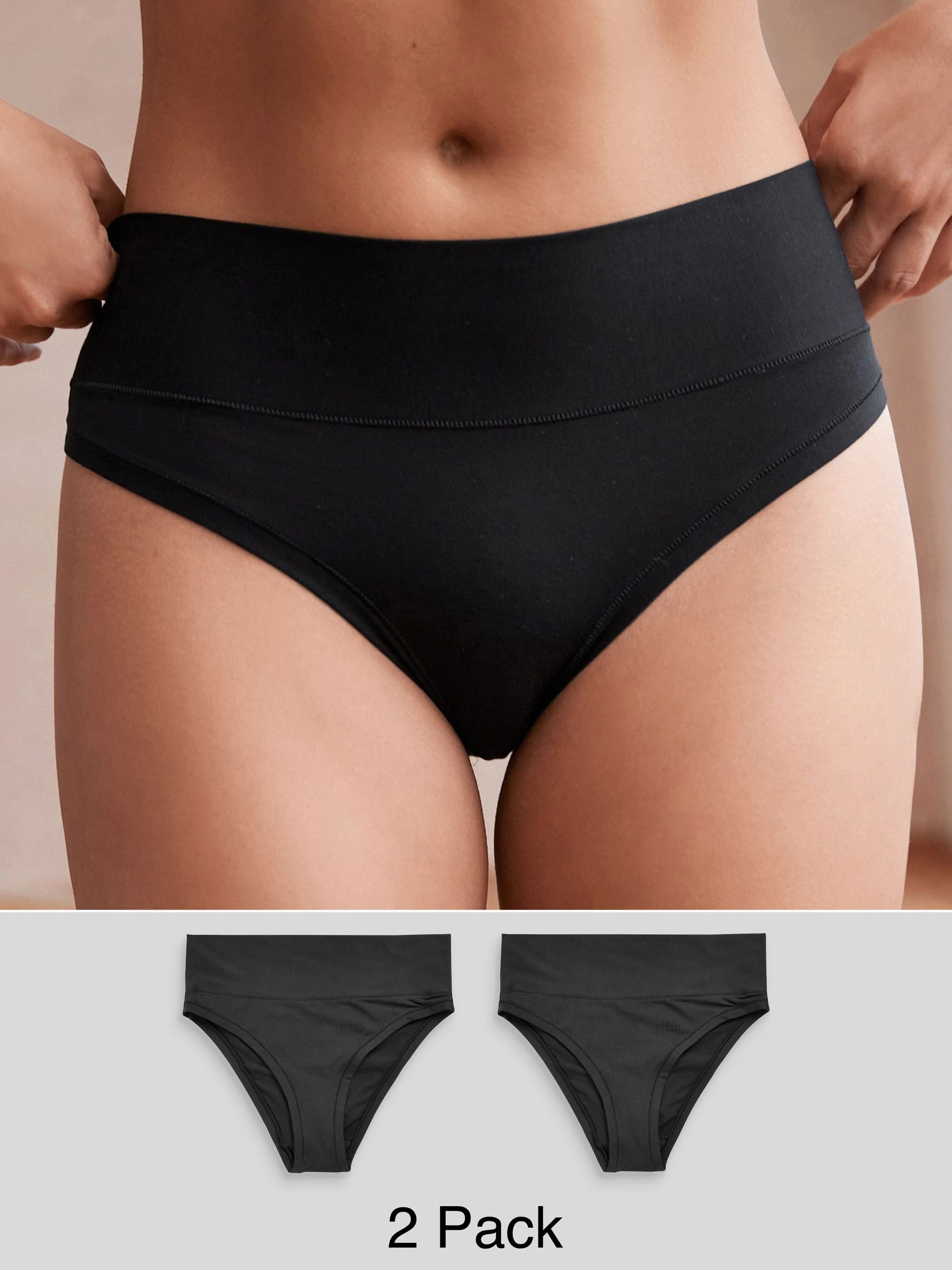 Zwart - Ultimate Comfort Knickers 2 Pack