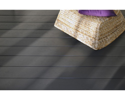 Konsta WPC terrasplank Masivo massief profiel mat 20x145 mm (per meter vanaf 1,00 m tot max. 6,00 m) grijsbruin