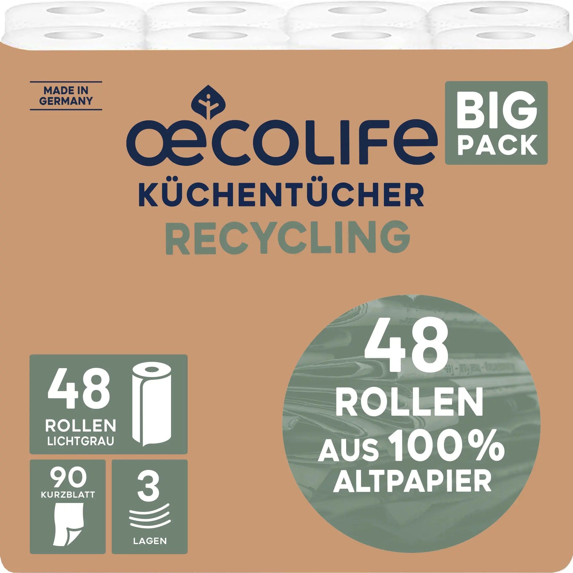 oecolife Küchentücher RECYCLING BIG PACK