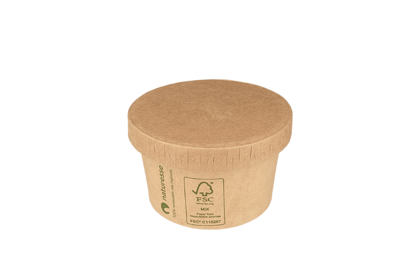 Bakje 90cc Ø75mm 3oz karton kraft BIO
