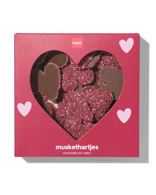 coeurs en chocolat aux granulés de sucre 150g