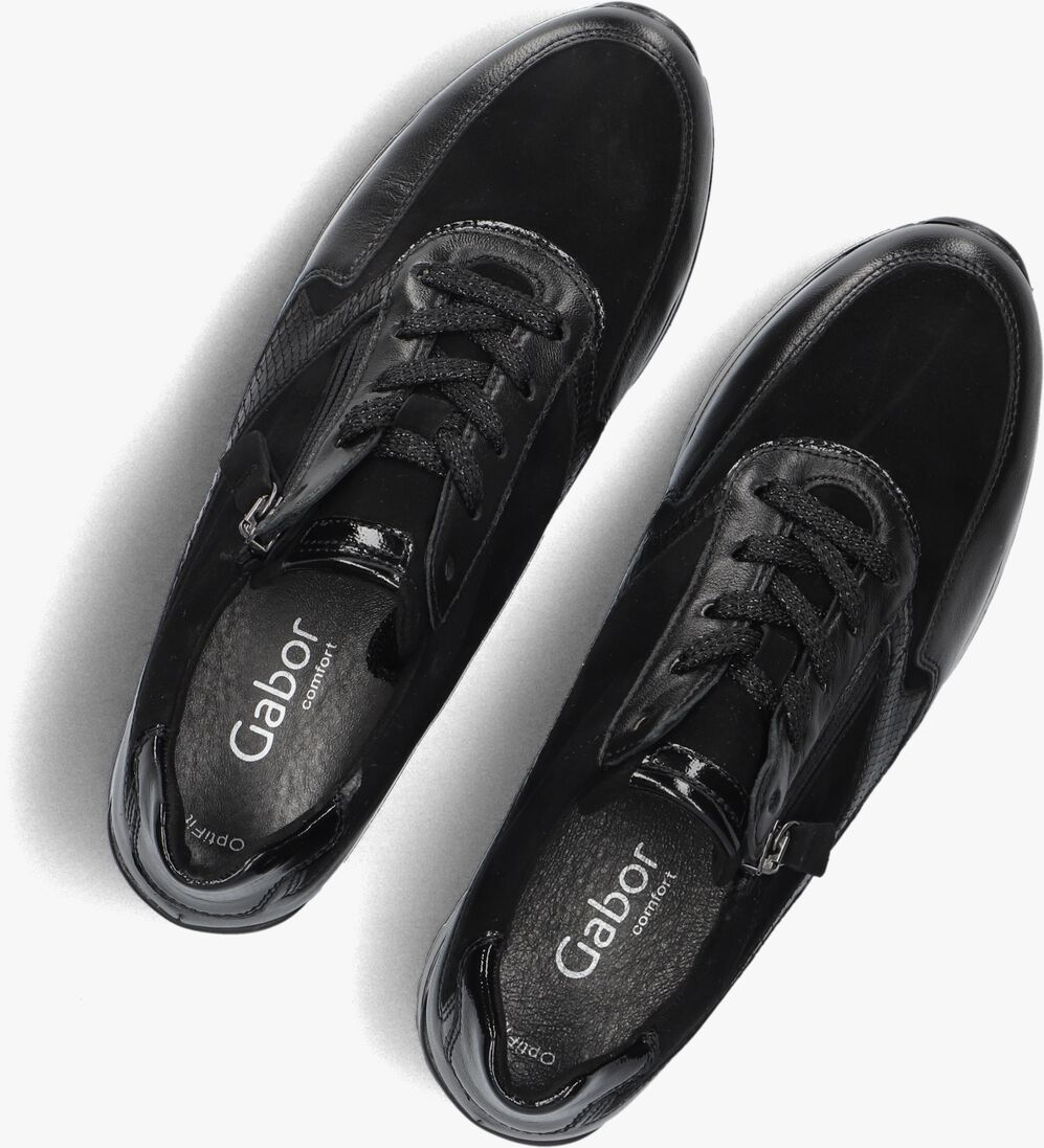 zwarte gabor lage sneakers 527
