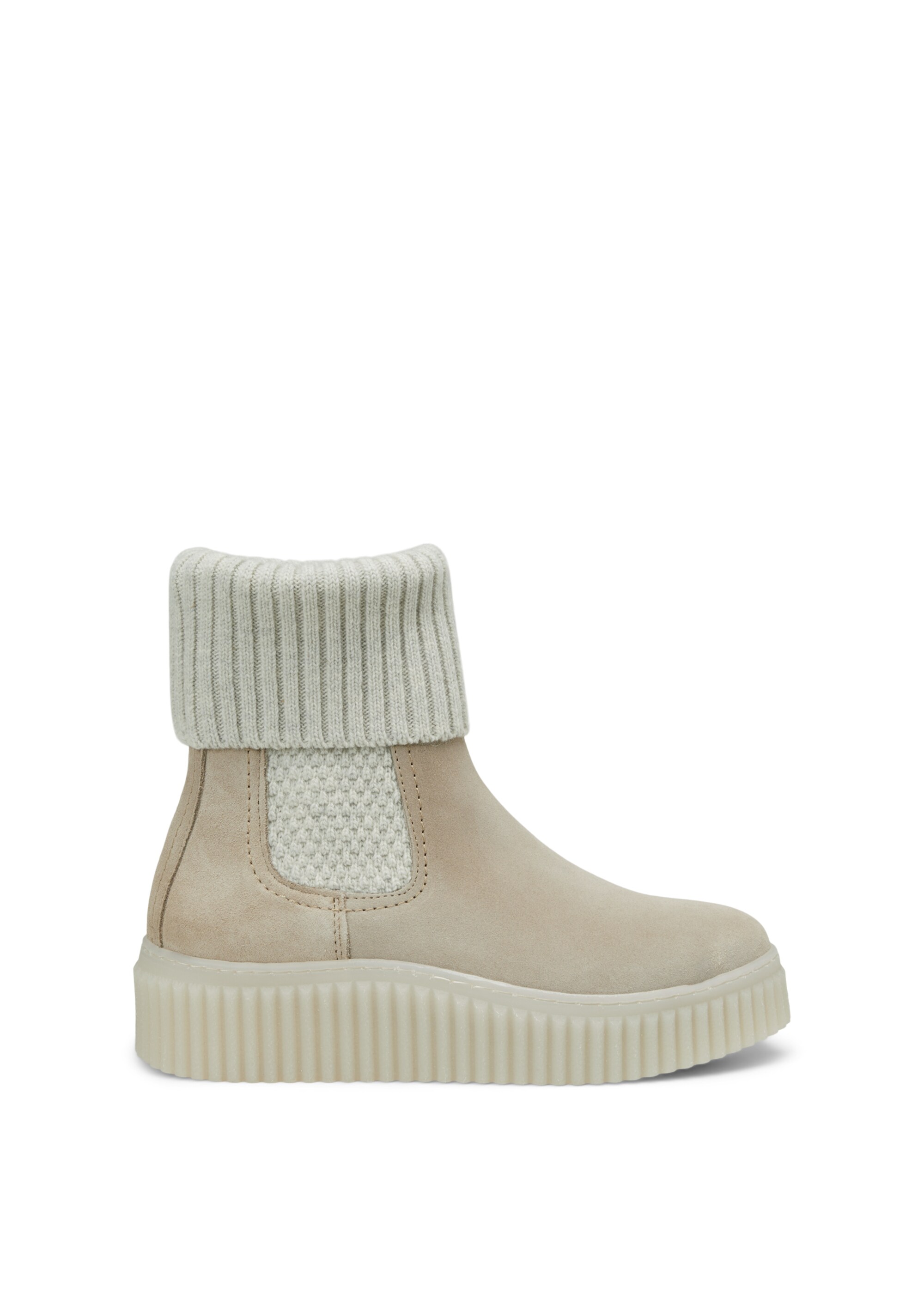 Chelsea-Boot mit Strickumschlag