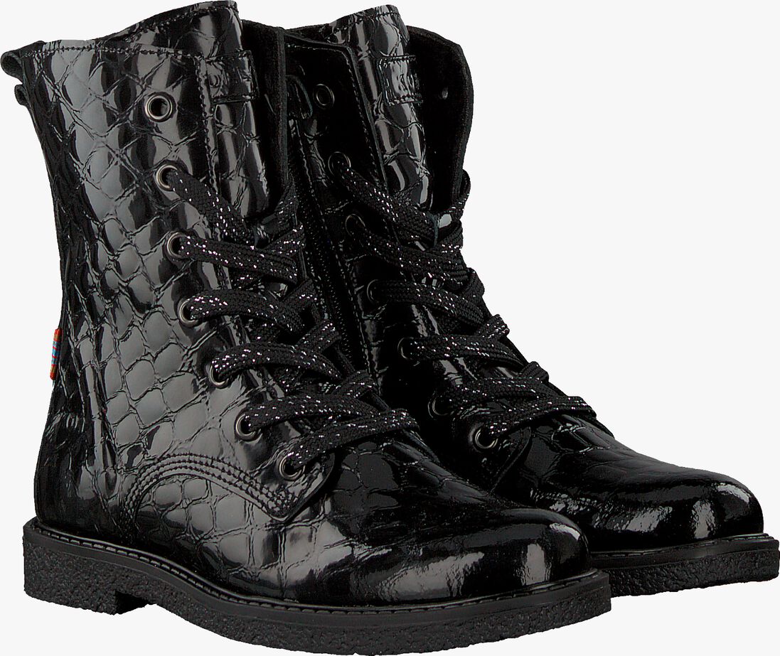 KOEL4KIDS zwarte koel4kids veterboots 11m002