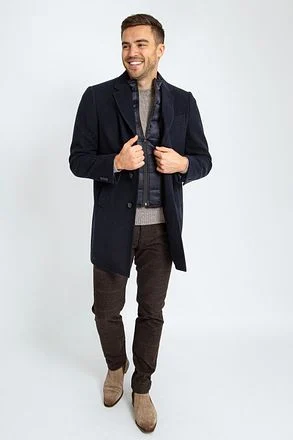 Suitable Coat Wol Twill Navy JA-WOLCOAT-STBL-24.01 kopen
