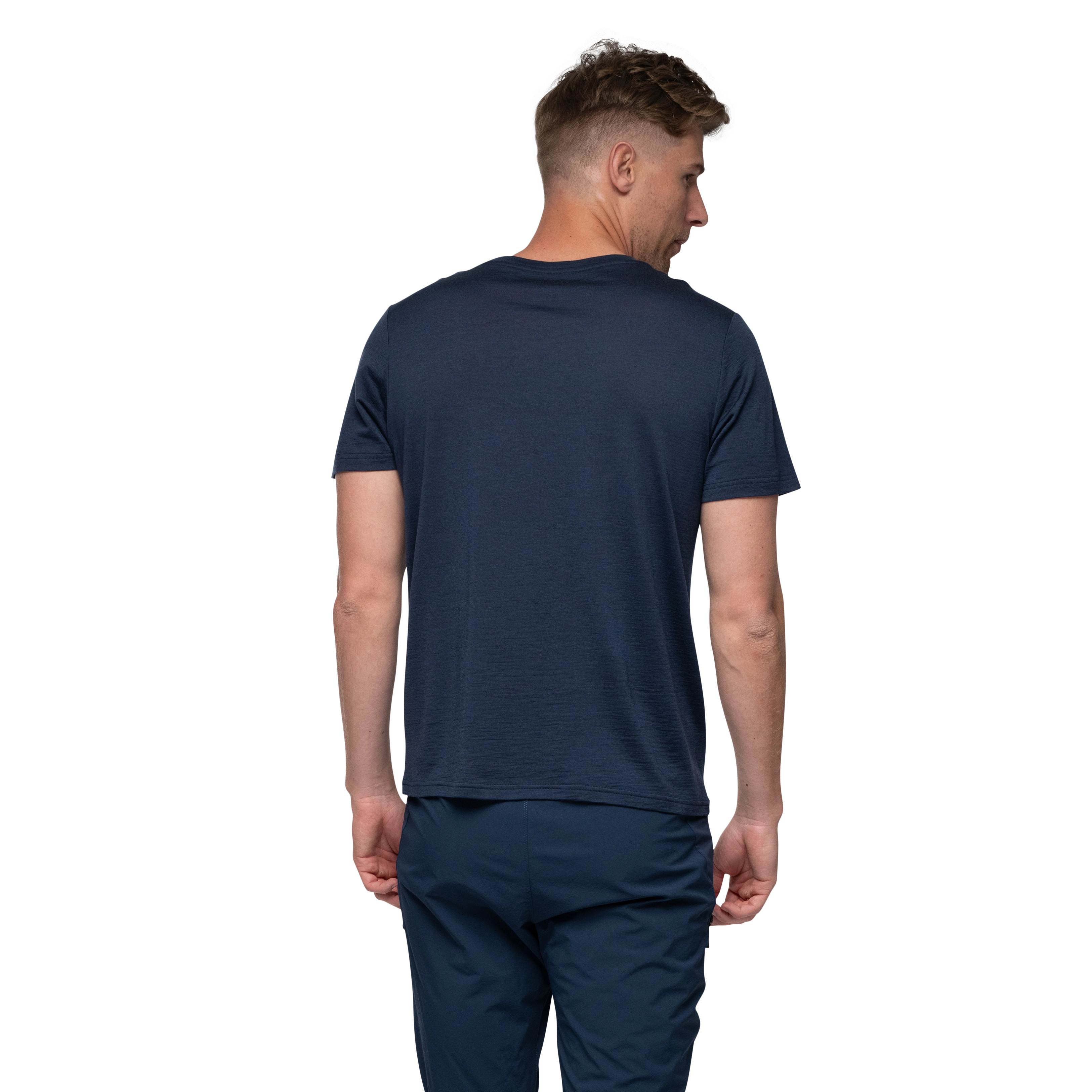 Rabot Mount Wool Tee Men Navy Blue