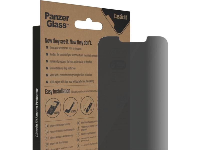 Panzerglass Displayschutz Classic Fit Privacy iPhone 13/13 Display-Schutzfolie für das Apple iPhone 14/iPhone 13/iPhone 13 Pro