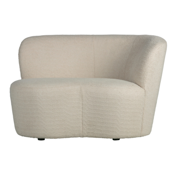 WOOOD fauteuil Stone crème bouclé stof met leuning rechts