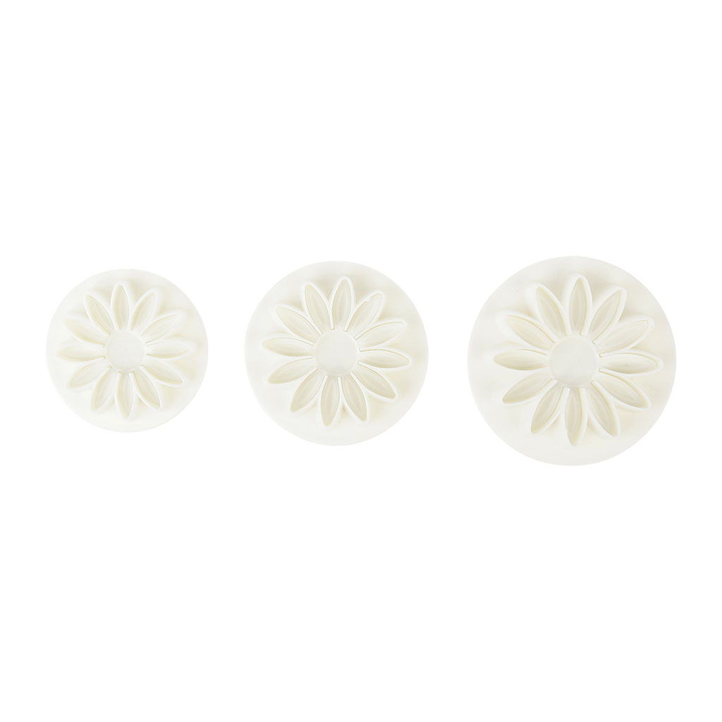 Lot de 3 emporte-pièces fleur avec poussoir - NOEMIE HONIAT