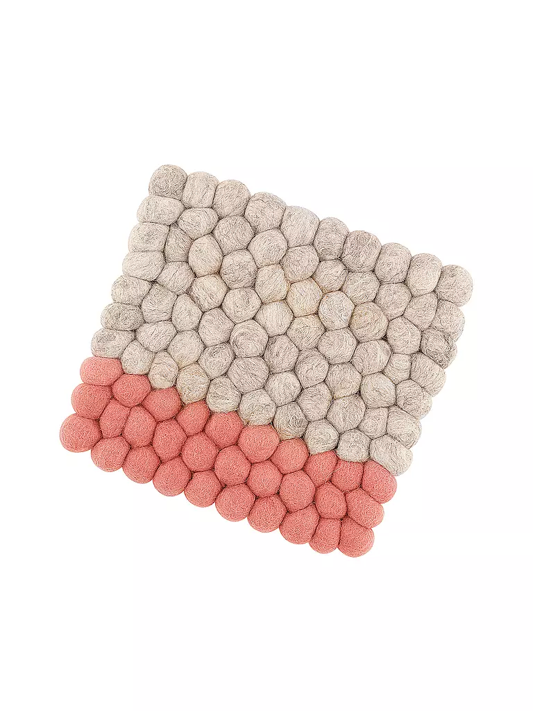 CILIO Untersetzer LANA DUE Wolle Beige-Coral koralle