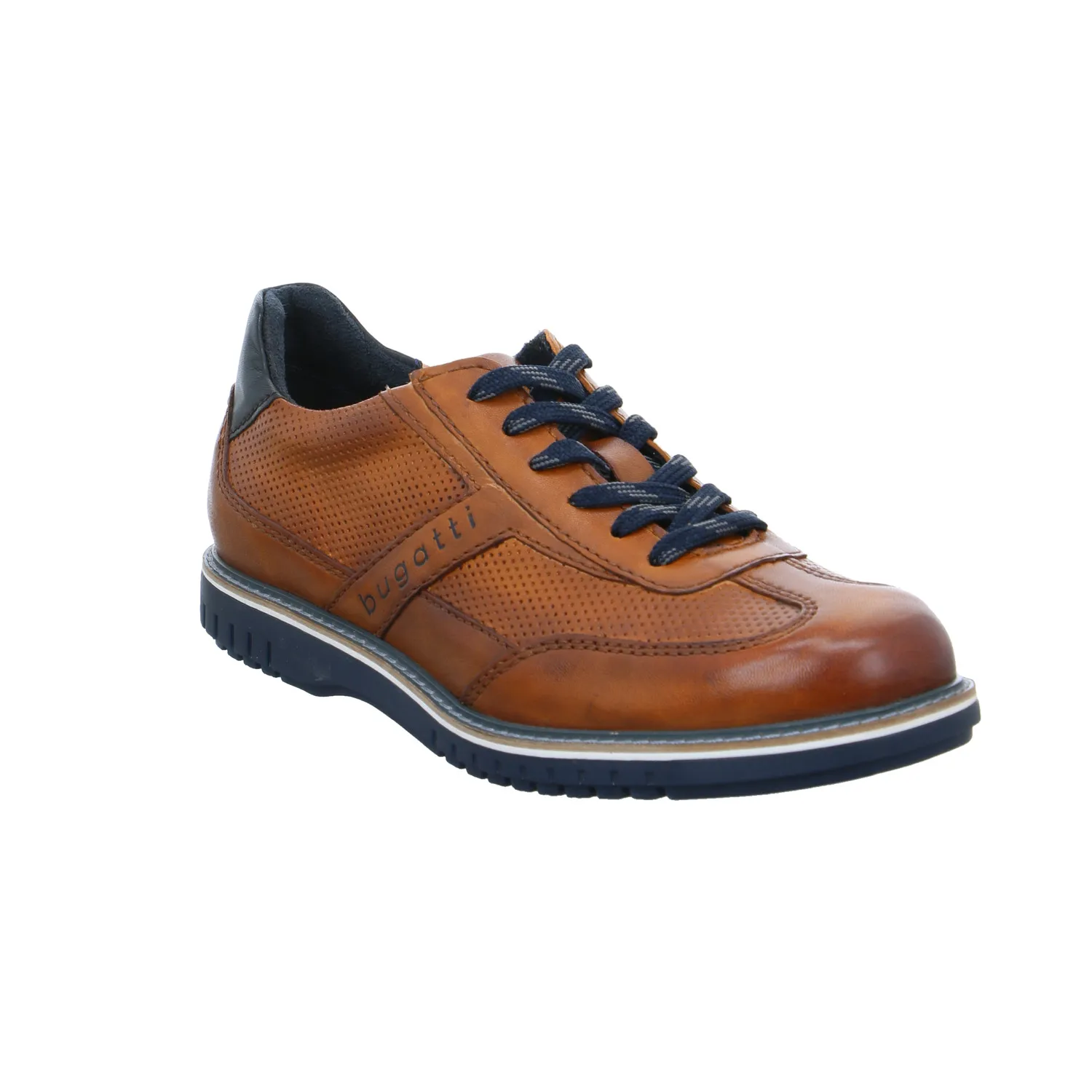 BUGATTI SHOES Halbschuhe Sneaker Cognac Leder