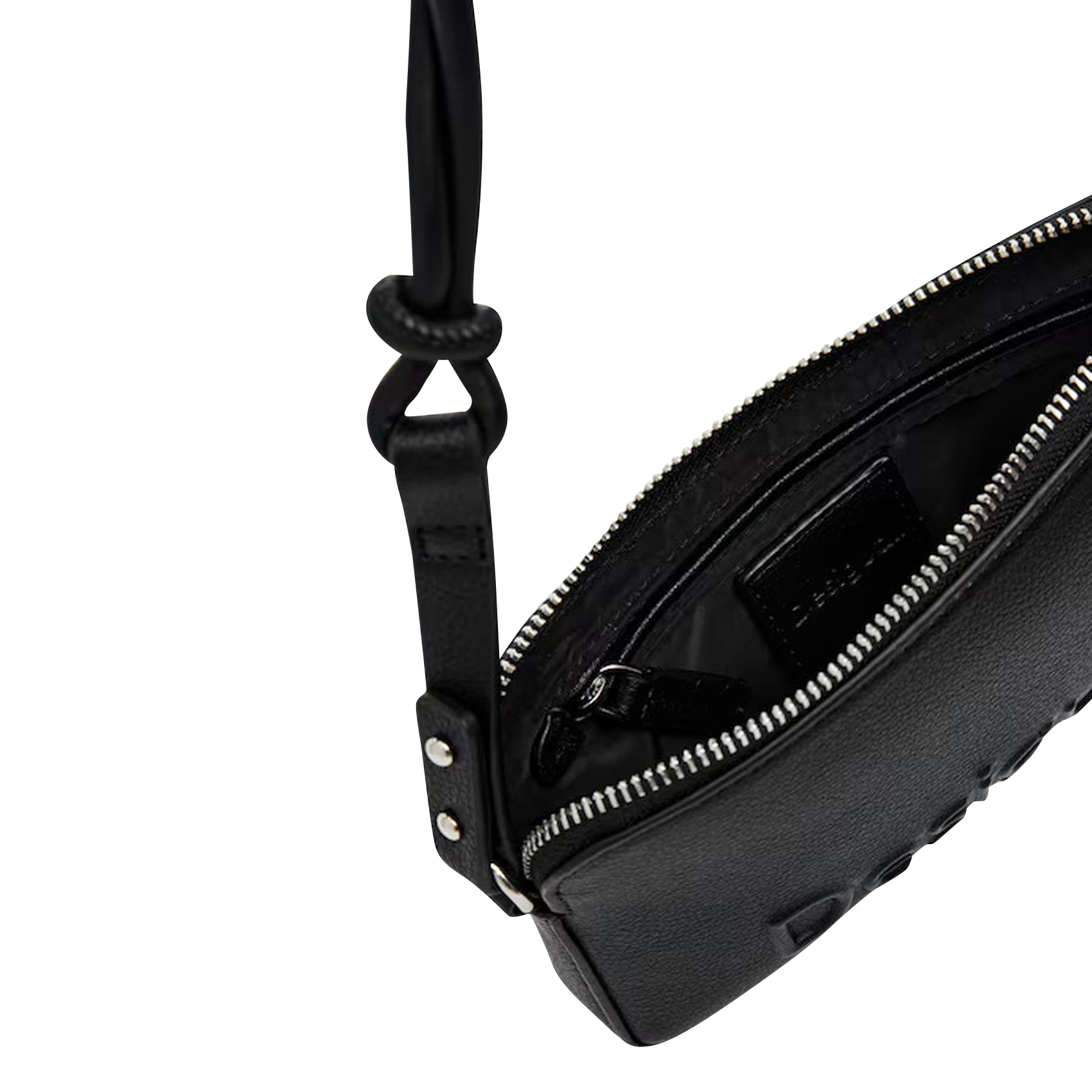 Sac bandoulière effet cuir | Noir