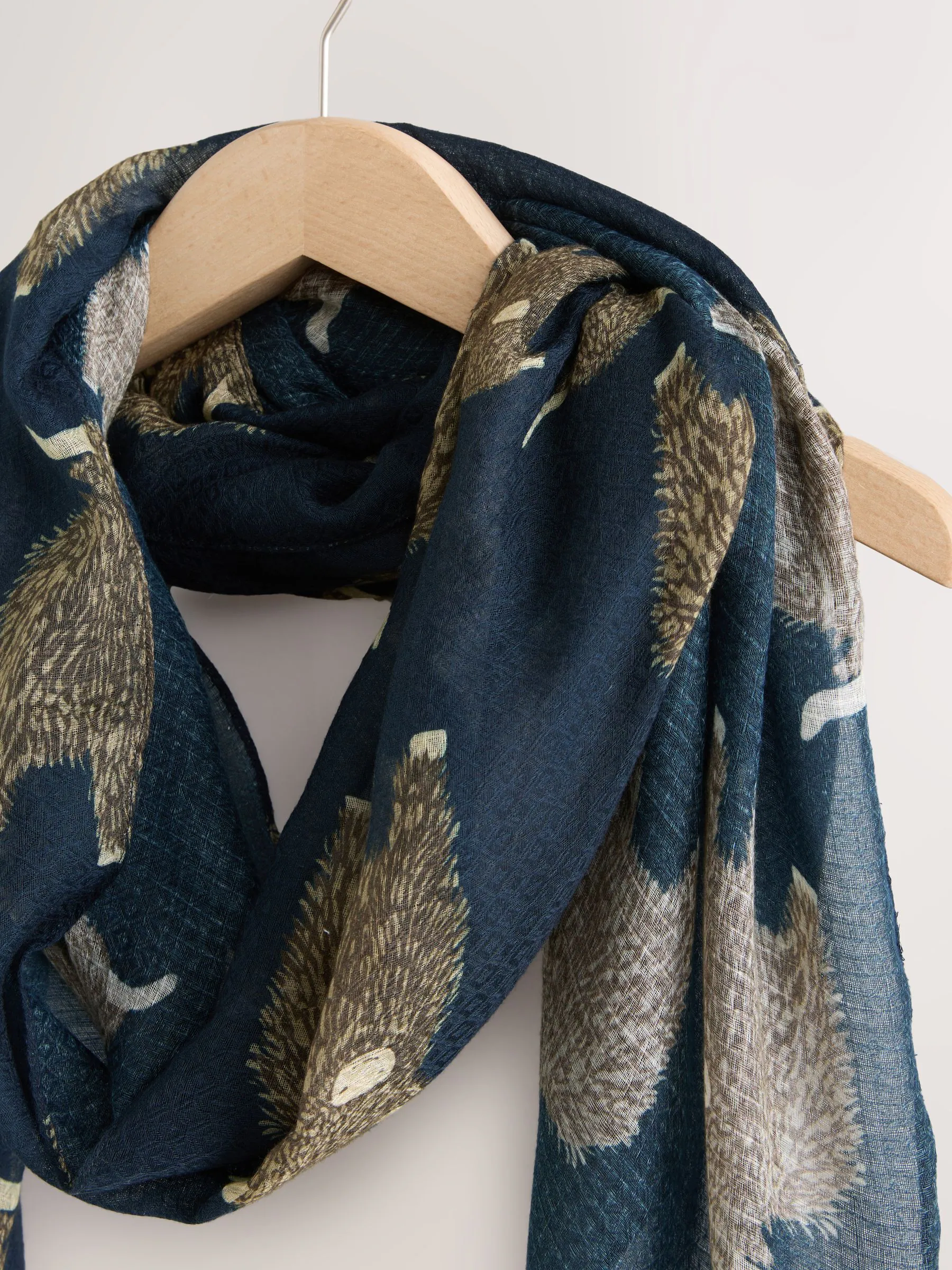 Marineblauwe Hamish-print - Lichte sjaal