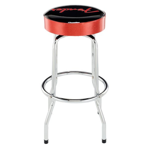 Fender Red Sparkle Logo Barstool 30