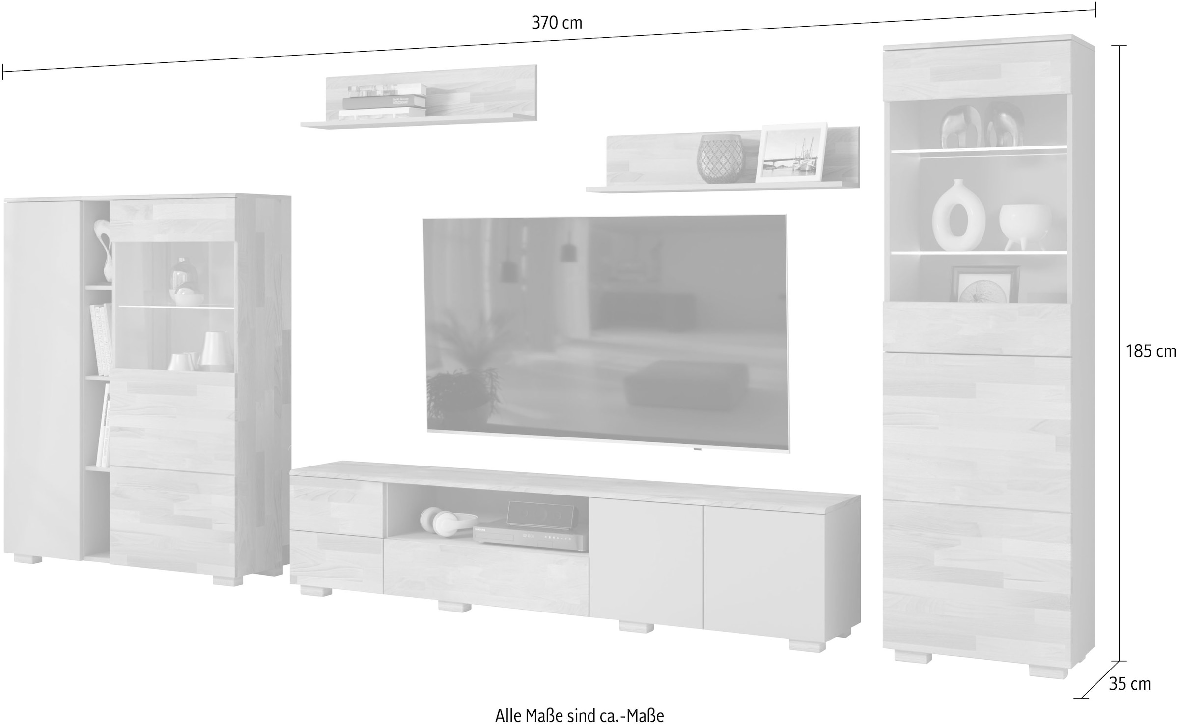 Home affaire Wohnwand 5 Stk. tlg.