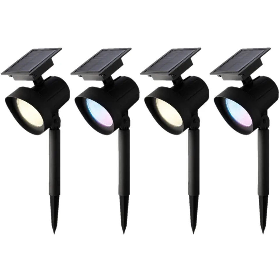 Lumineo Tuinverlichting spots - 2 stuks - solar - 31 cm