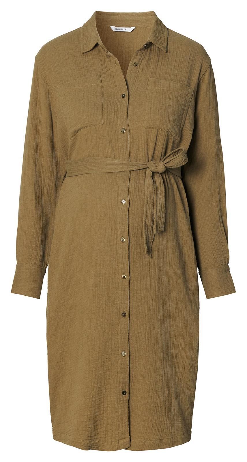Noppies Maternity Jurk met voedingsfunctie Vejen - Dark Olive