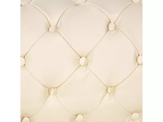 Canapé 3 places en cuir beige crème CHESTERFIELD