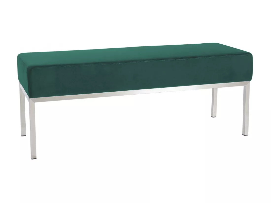 Banquette - Velours & Acier inoxydable - Vert - Lamega
