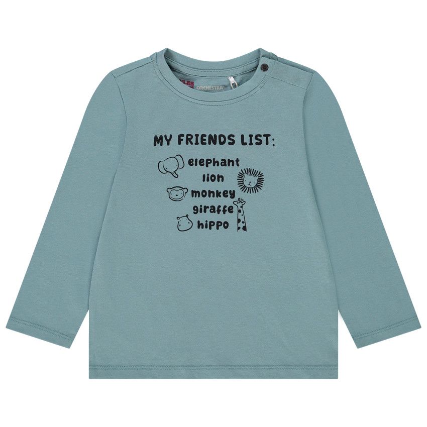 T-shirt manches longues en jersey print fantaisie pour bébé garçon - Vert
