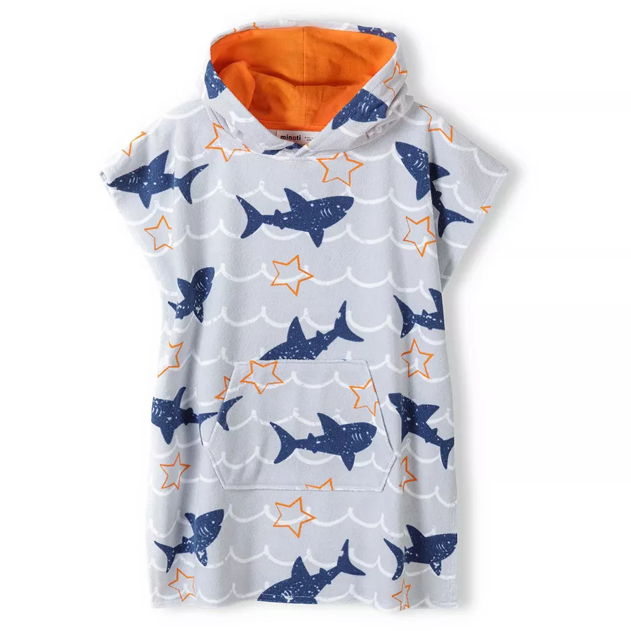 MINOTI Badeponcho GrauBlau