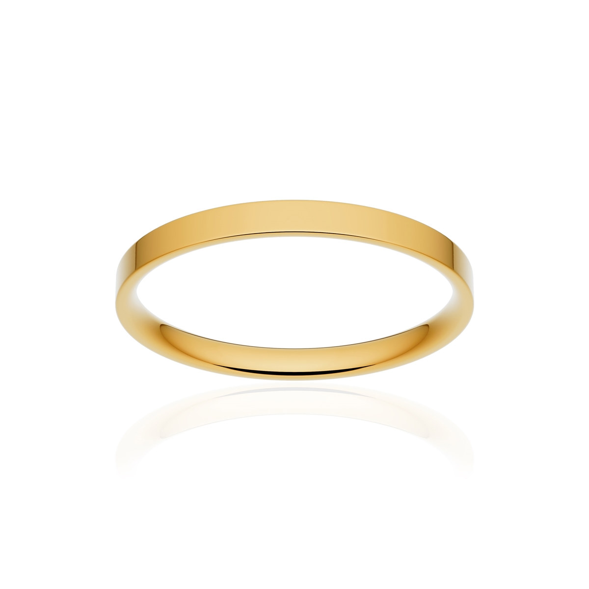Alliance or 750 jaune poli ruban plat confort 2mm